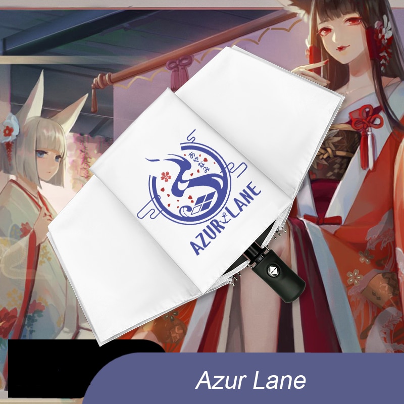 Anime Game Azur Lane Youth Automatic Folding Sunshade Umbrella Dual-use Sunshade Sunscreen Sunscreen UV Protection G